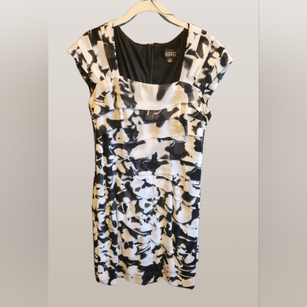 Adrianna Papell Black & White Cocktail Dress